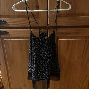 Elegant Black Floral Camisole